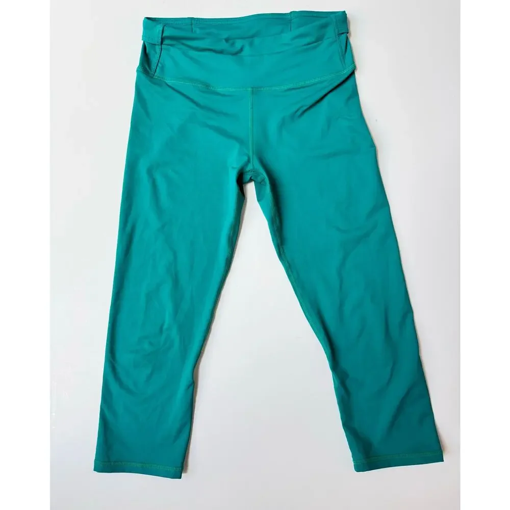 Fabletics Laurel Green Gia Powerlite Mid Rise Crop Leggings XS - Picture 3 of 11